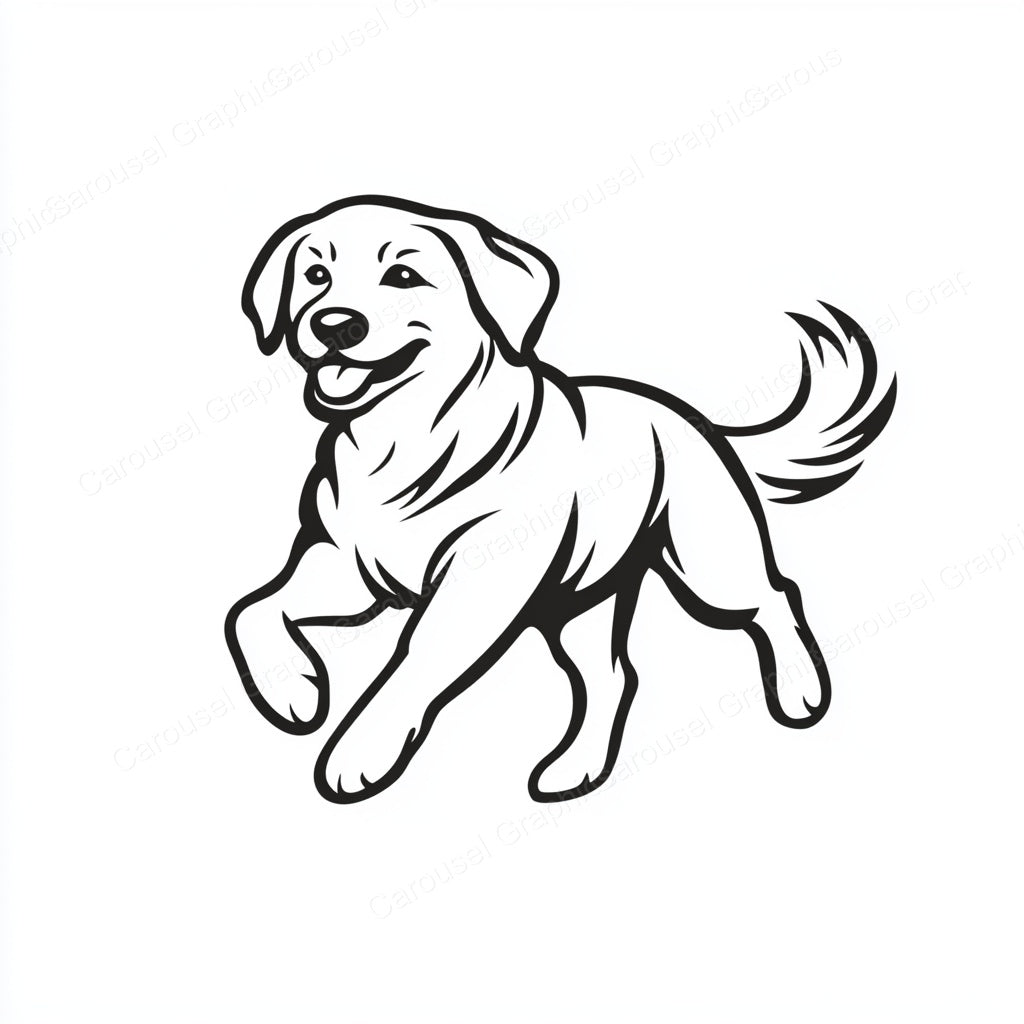 Golden Retriever Vector Graphic preview