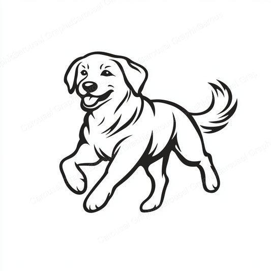 Golden Retriever Vector Graphic preview