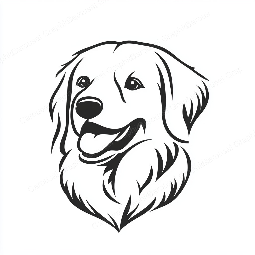 Golden Retriever Vector Graphic preview
