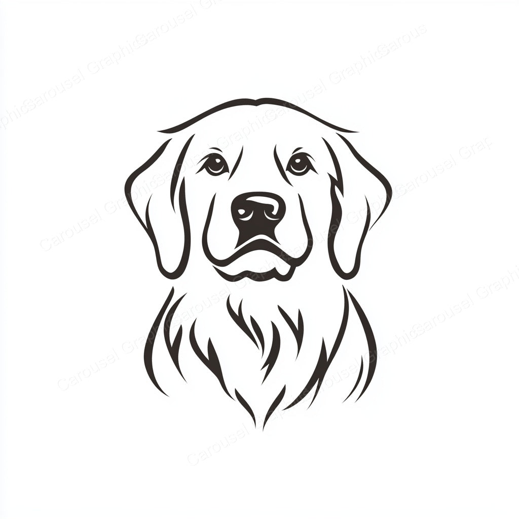 Golden Retriever Vector Graphic preview