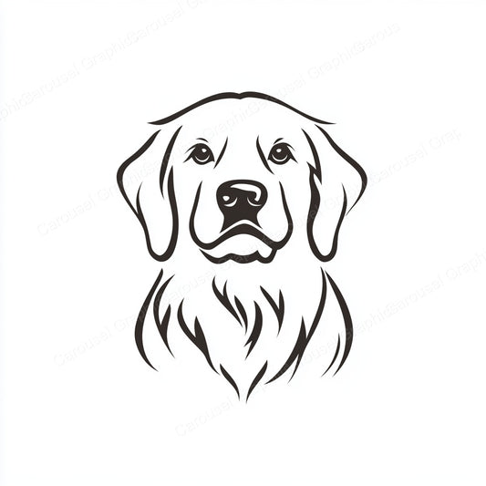 Golden Retriever Vector Graphic preview