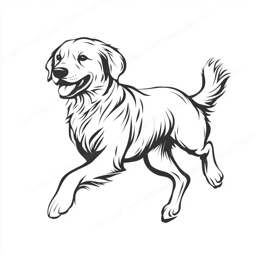 Golden Retriever Vector Graphic preview