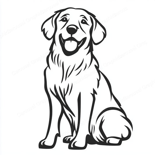 Golden Retriever Vector Graphic preview