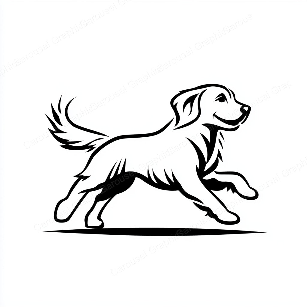Golden Retriever Vector Graphic preview