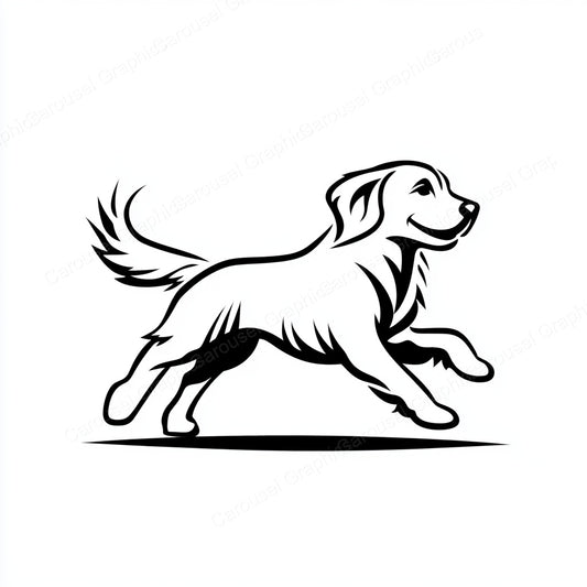 Golden Retriever Vector Graphic preview