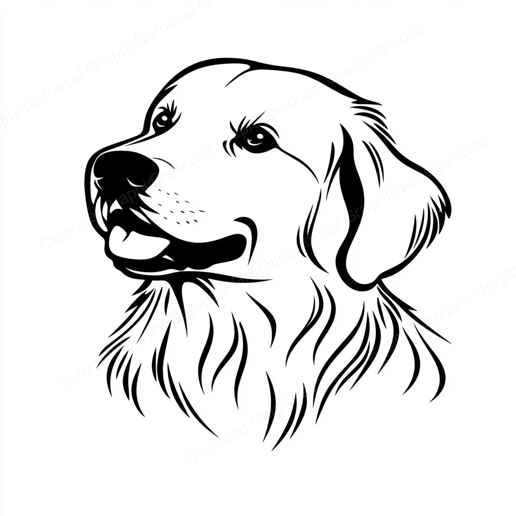 Golden Retriever Vector Graphic preview