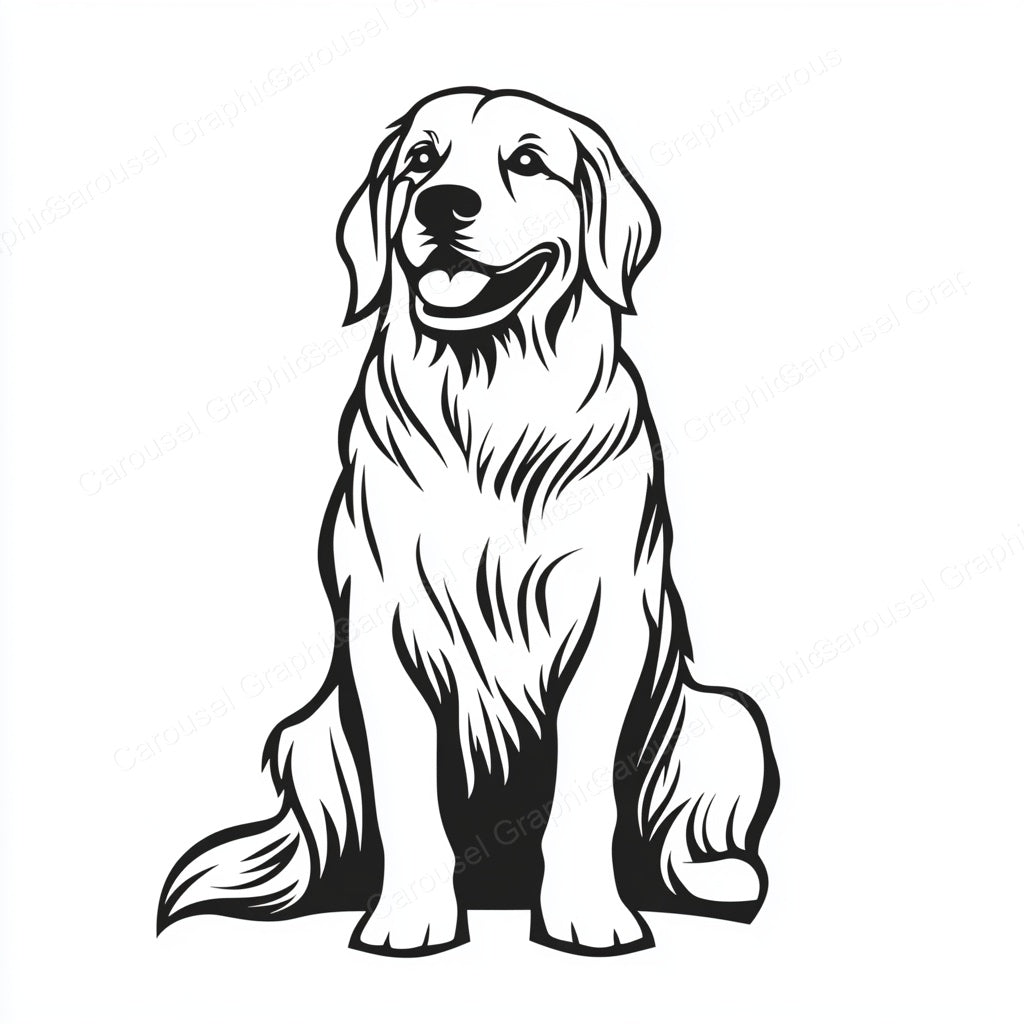 Golden Retriever Vector Graphic preview