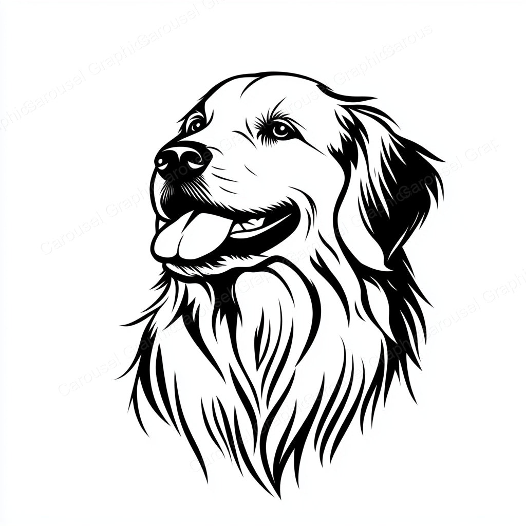 Golden Retriever Vector Graphic preview