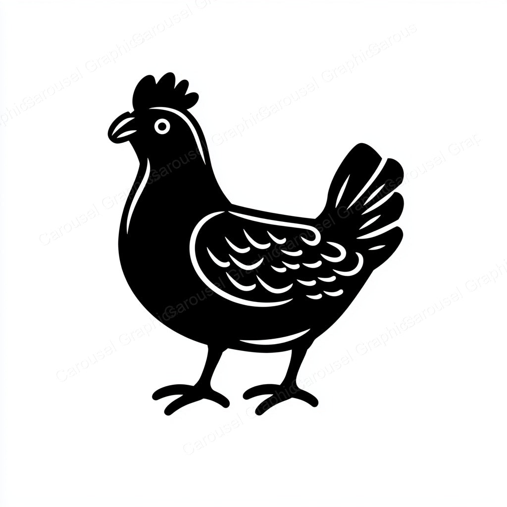 Hen Vector Graphic preview
