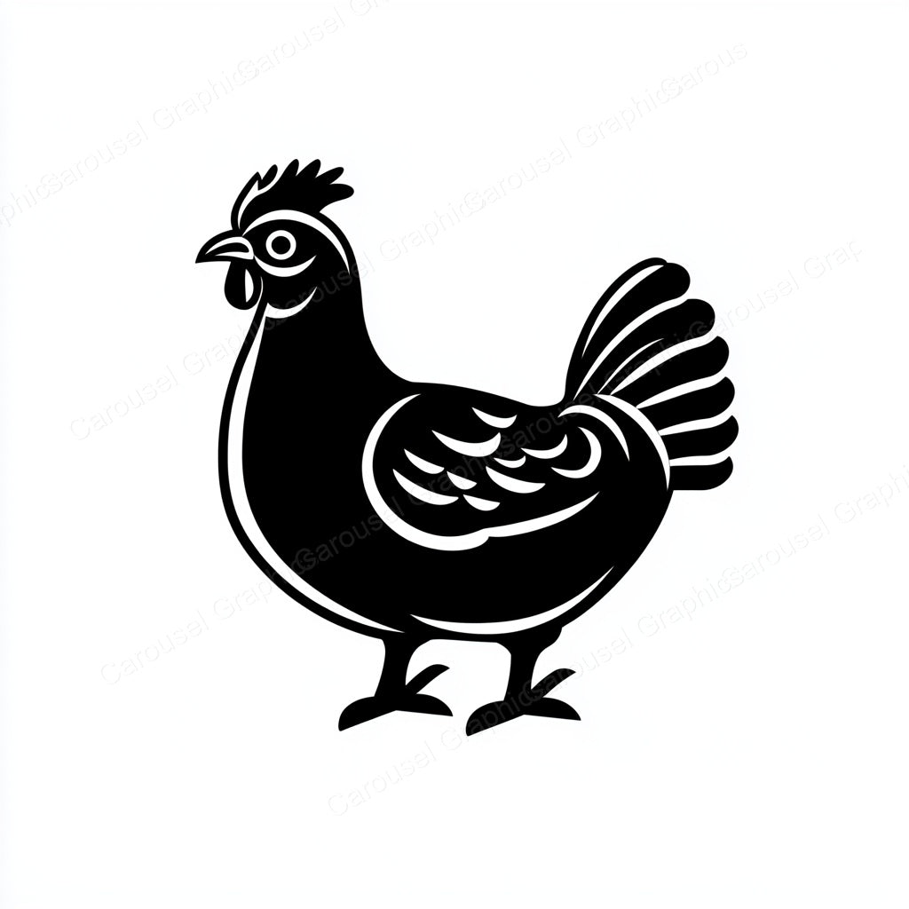 Hen Vector Graphic preview