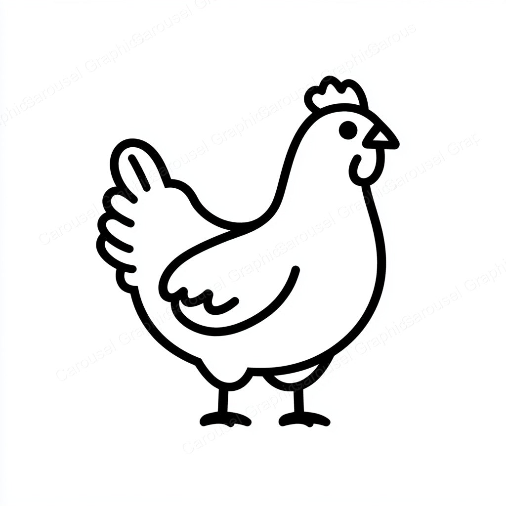 Hen Vector Graphic preview