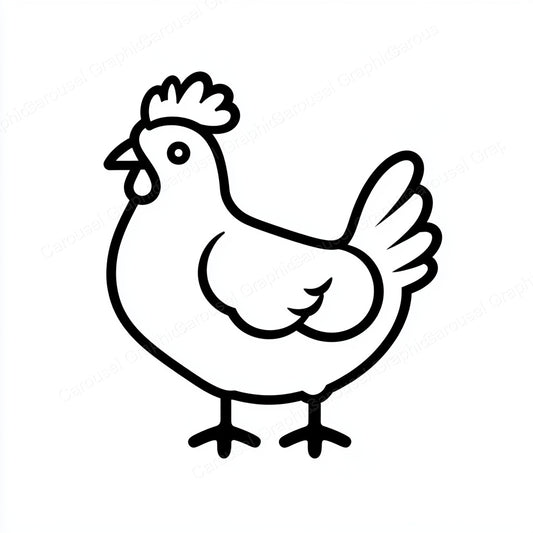 Hen Vector Graphic preview