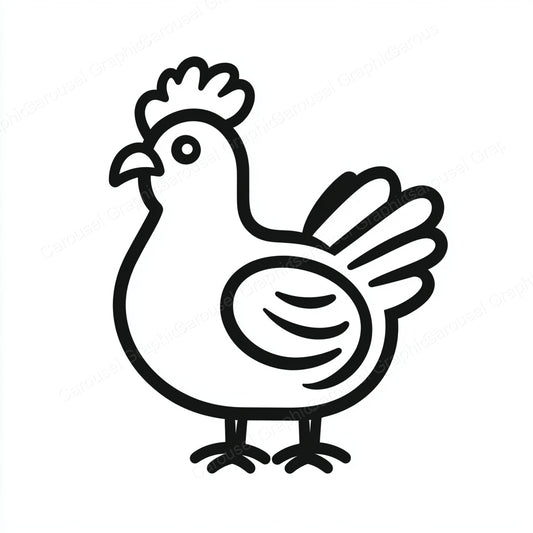 Hen Vector Graphic preview