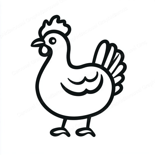 Hen Vector Graphic preview