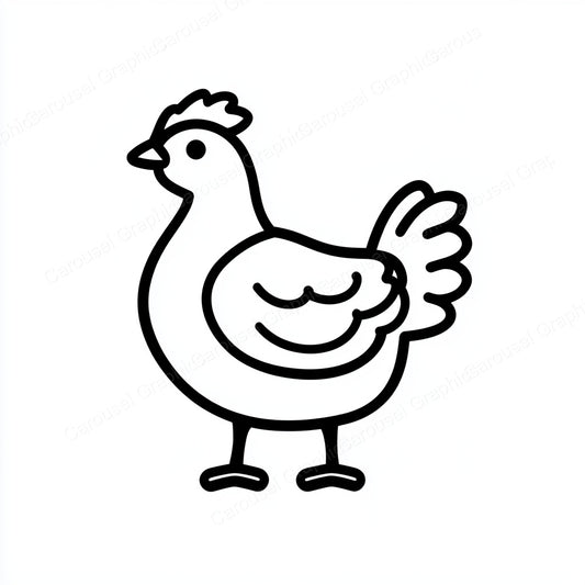 Hen Vector Graphic preview