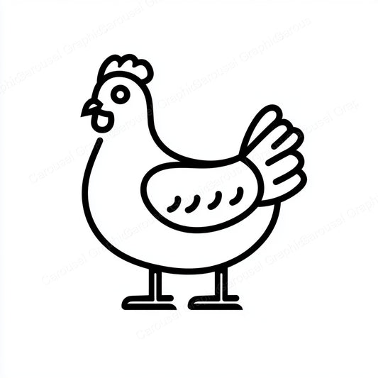 Hen Vector Graphic preview
