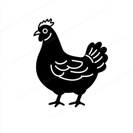Hen Vector Graphic preview