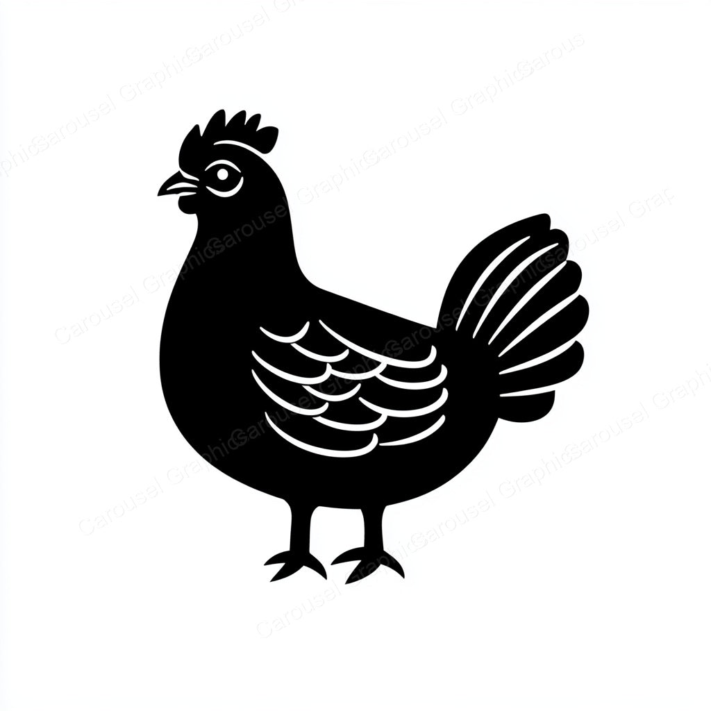 Hen Vector Graphic preview