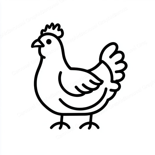 Hen Vector Graphic preview