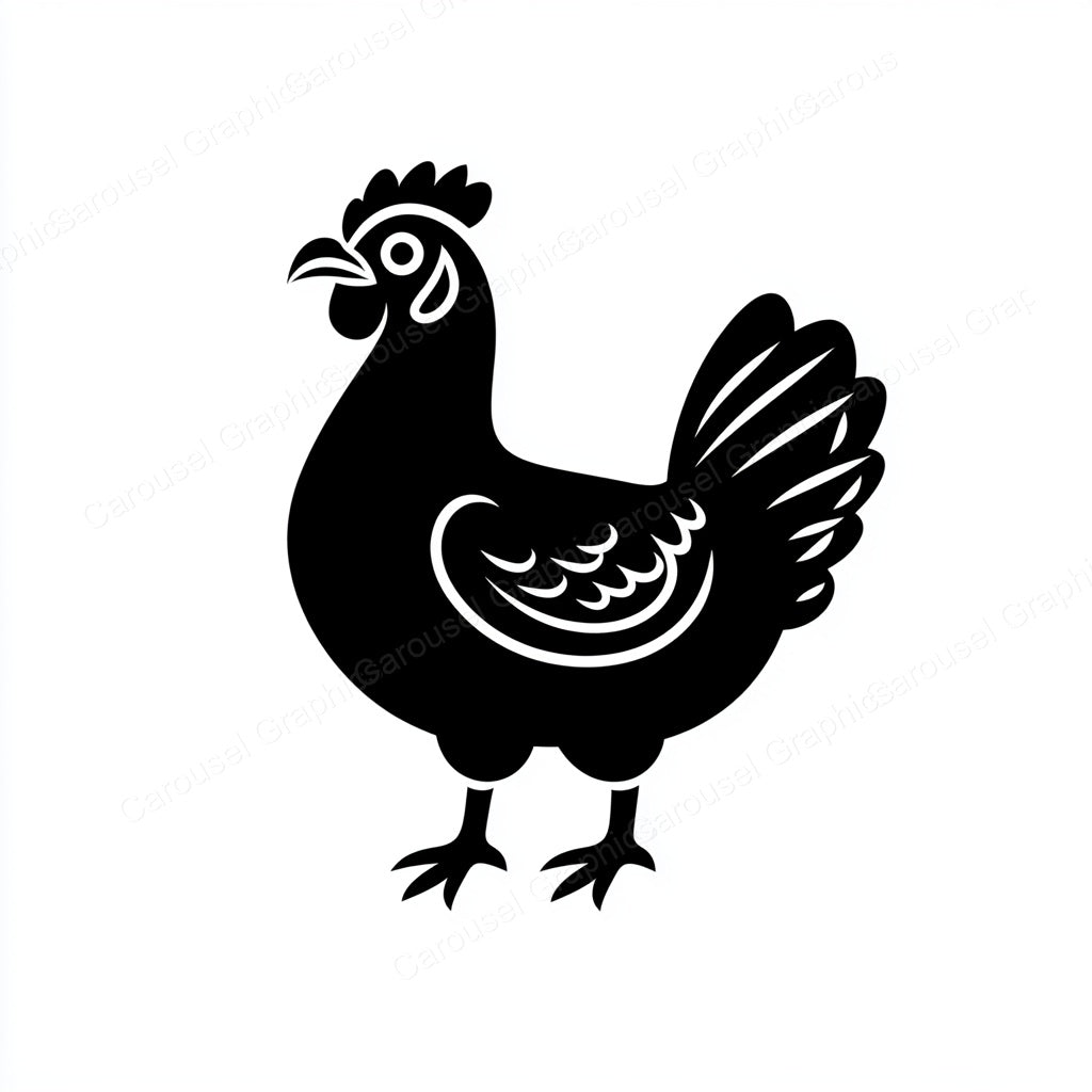 Hen Vector Graphic preview