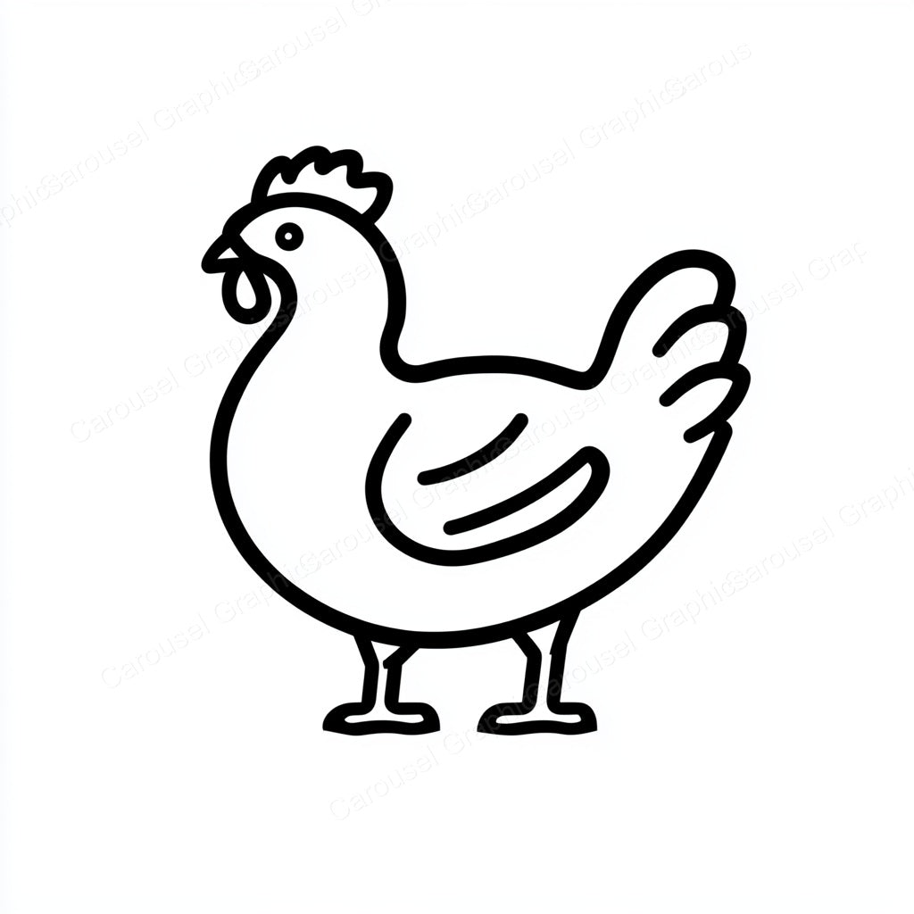 Hen Vector Graphic preview
