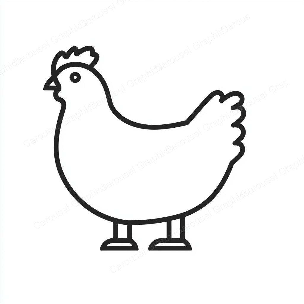 Hen Vector Graphic preview