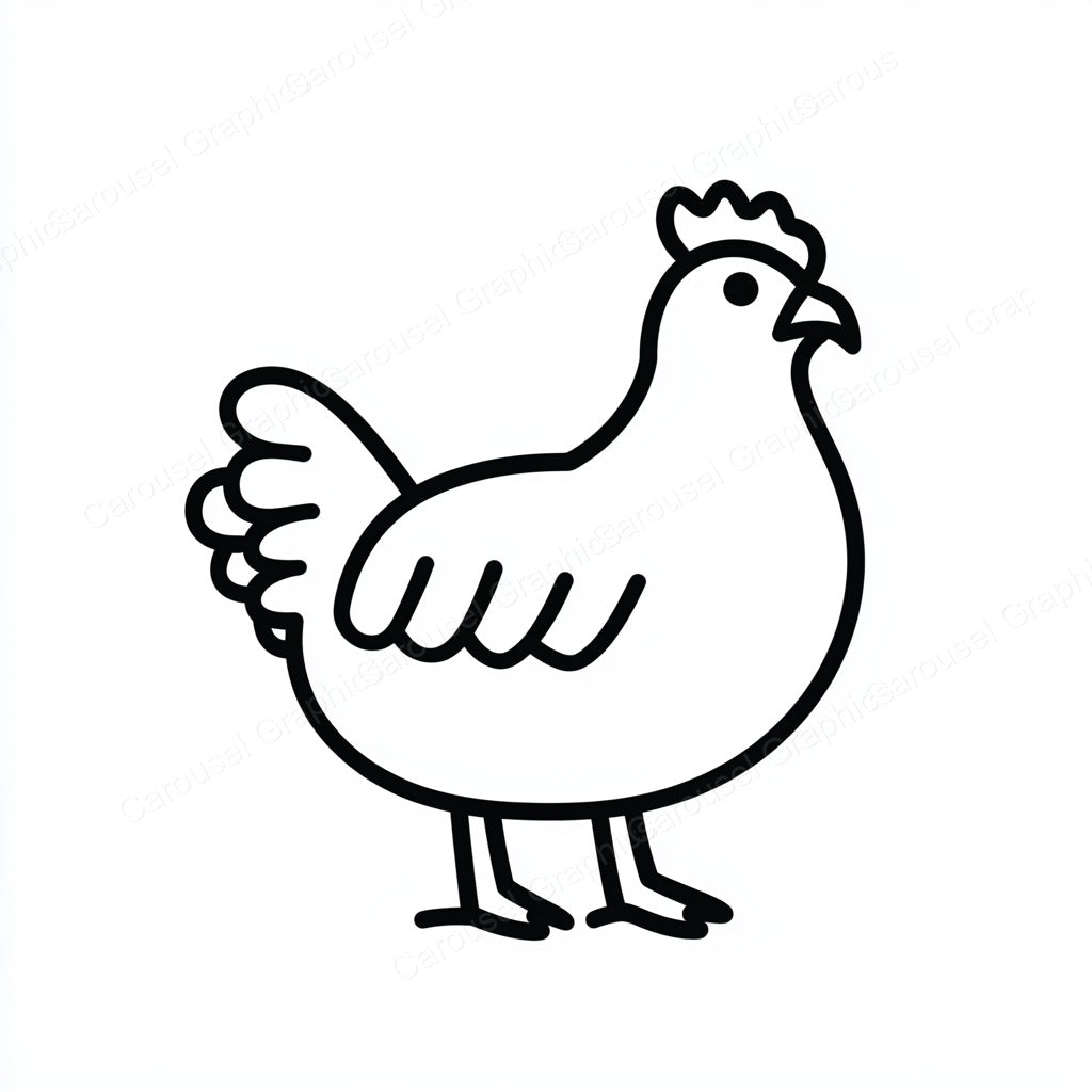 Hen Vector Graphic preview