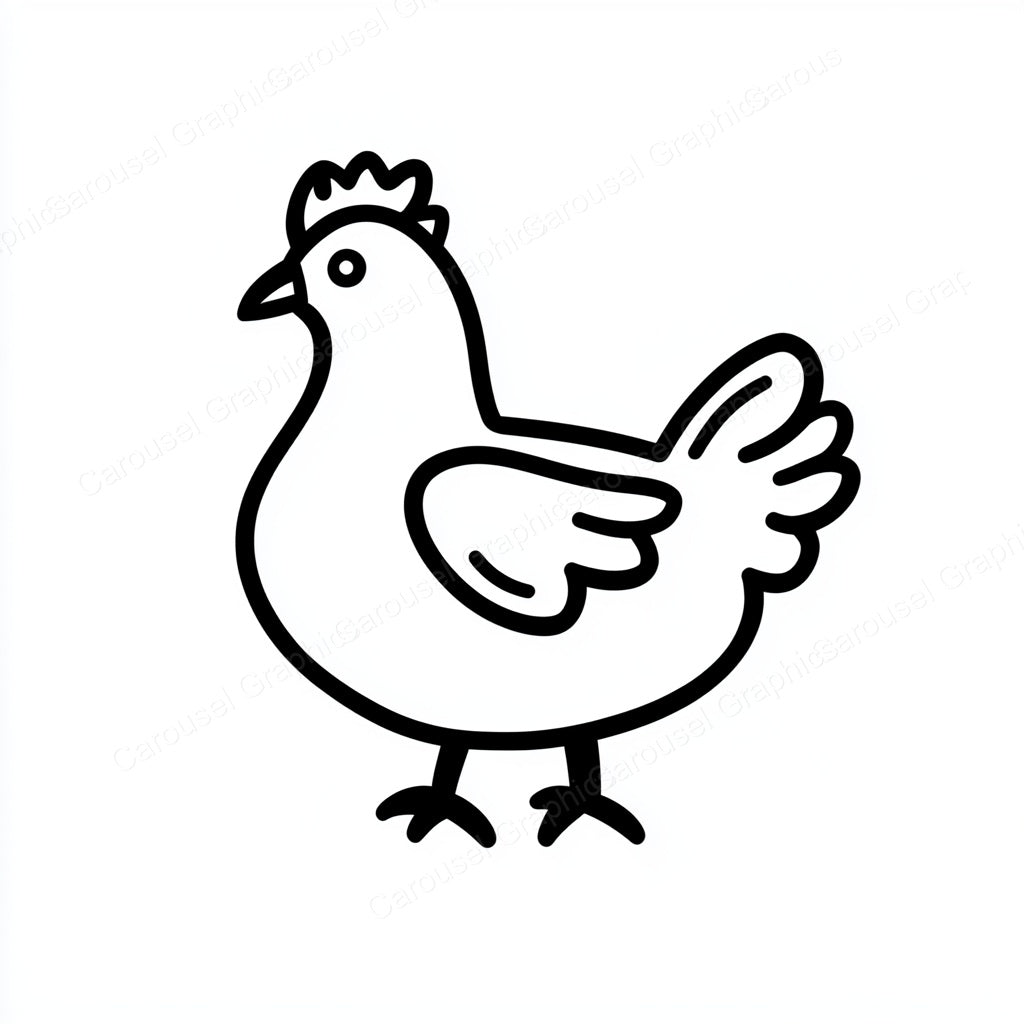 Hen Vector Graphic preview