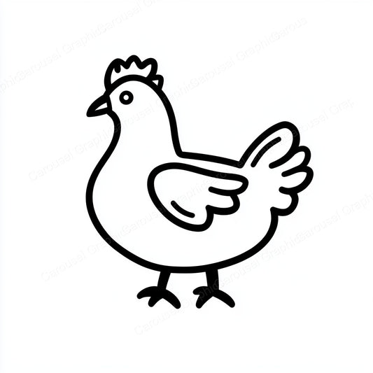 Hen Vector Graphic preview