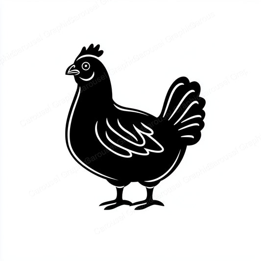 Hen Vector Graphic preview