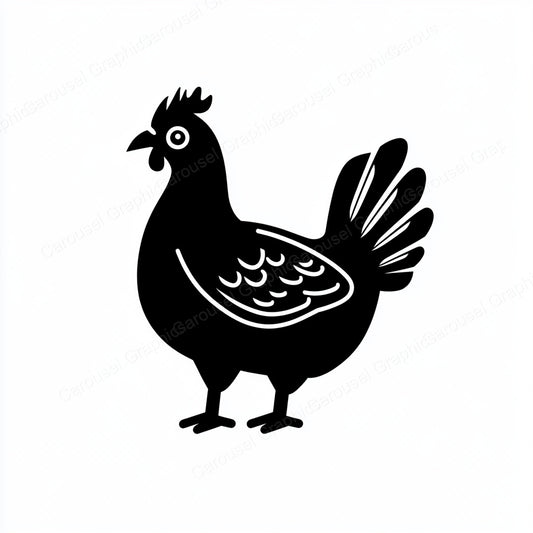 Hen Vector Graphic preview