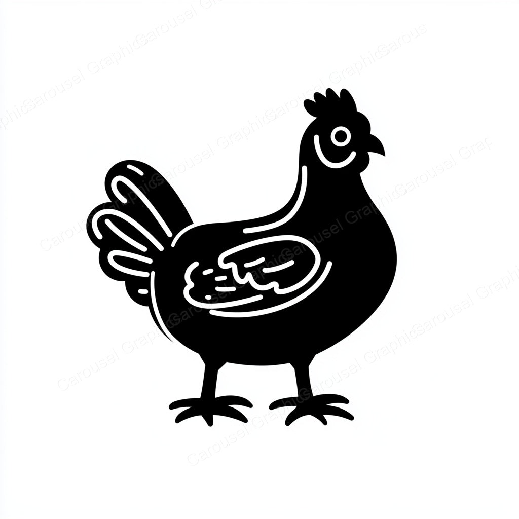 Hen Vector Graphic preview