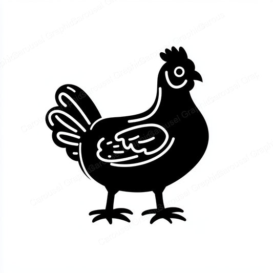 Hen Vector Graphic preview