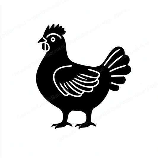 Hen Vector Graphic preview