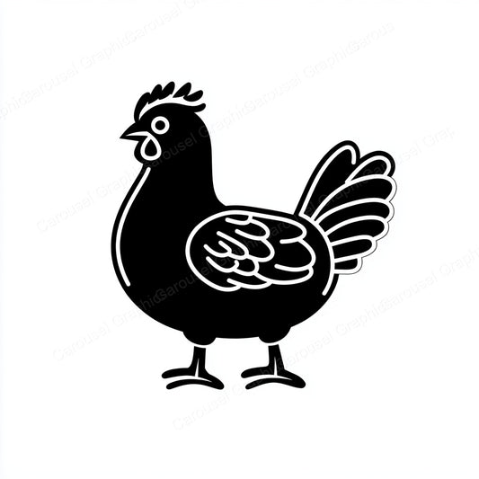 Hen Vector Graphic preview