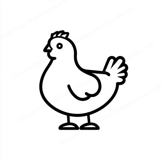 Hen Vector Graphic preview