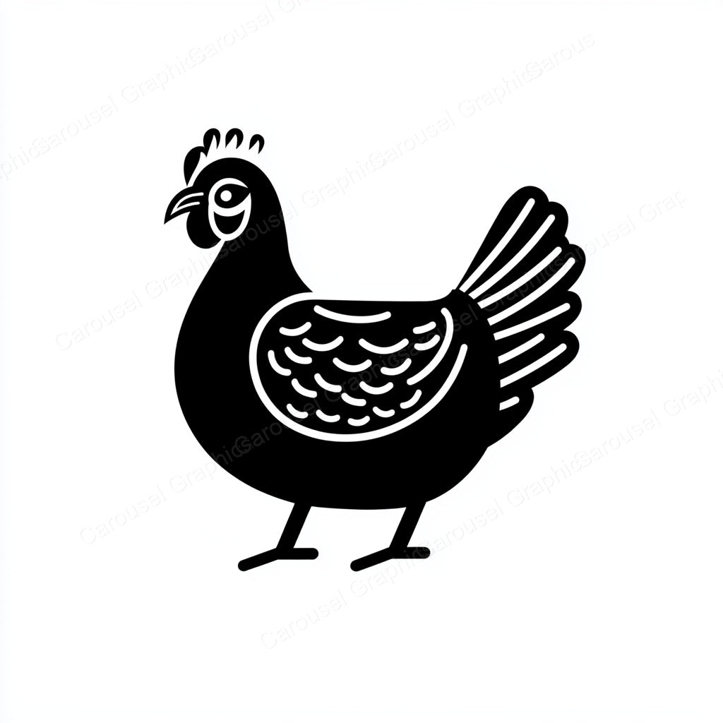 Hen Vector Graphic preview