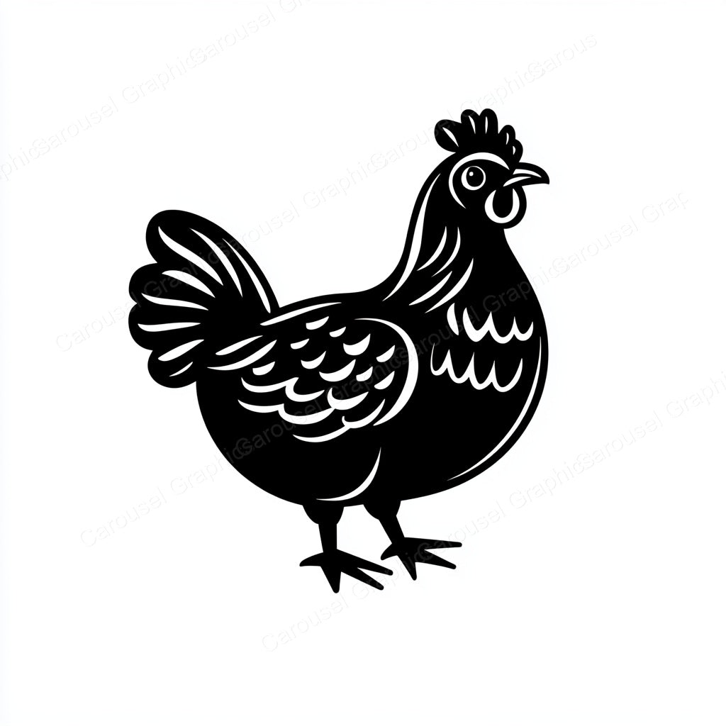 Hen Vector Graphic preview