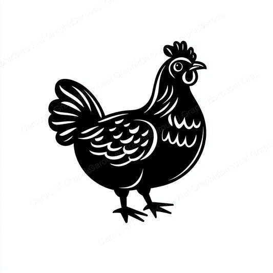 Hen Vector Graphic preview
