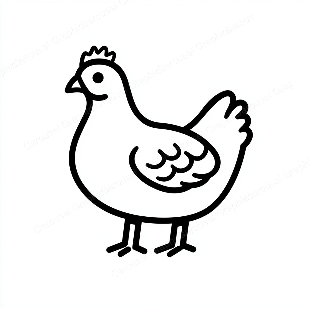 Hen Vector Graphic preview