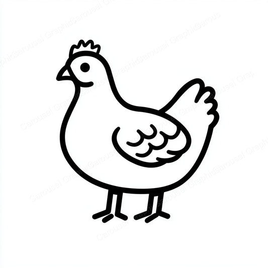 Hen Vector Graphic preview