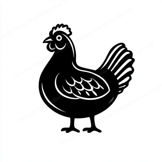 Hen Vector Graphic preview