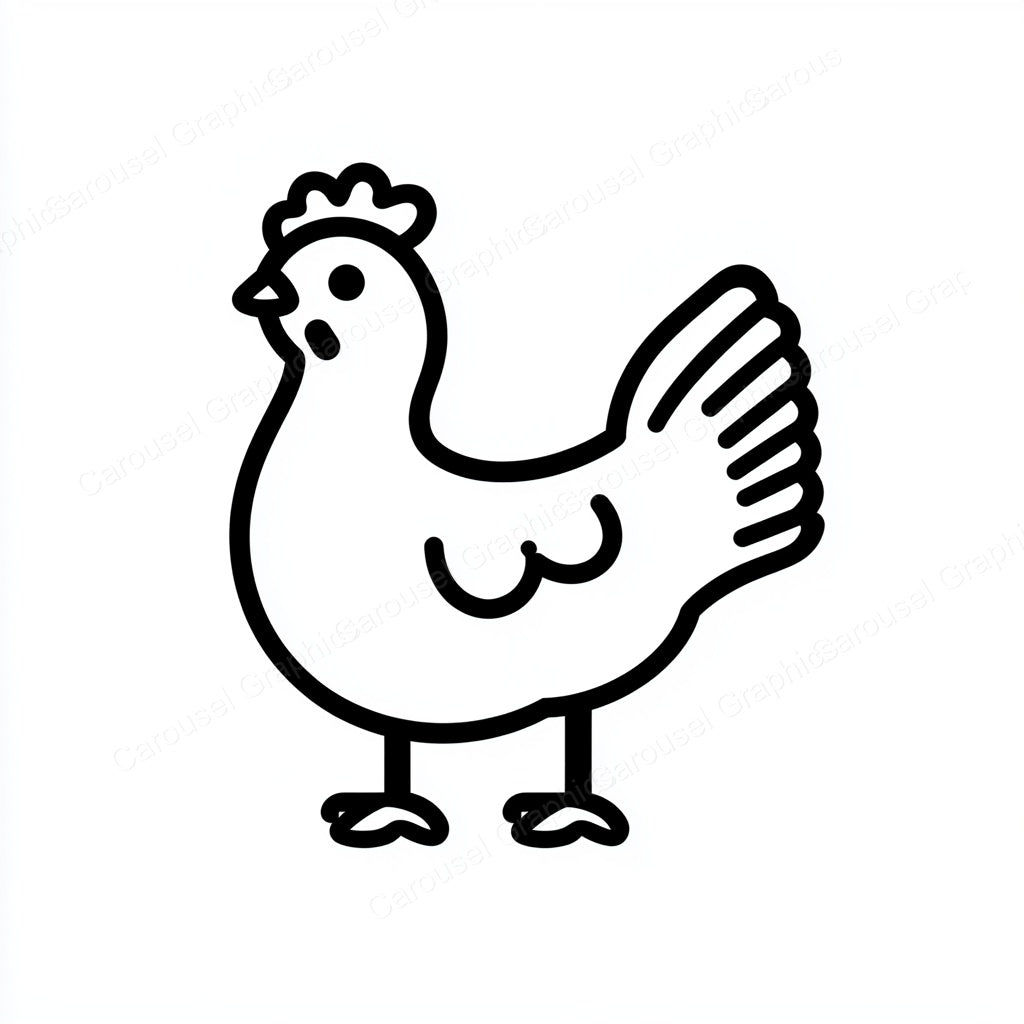 Hen Vector Graphic preview