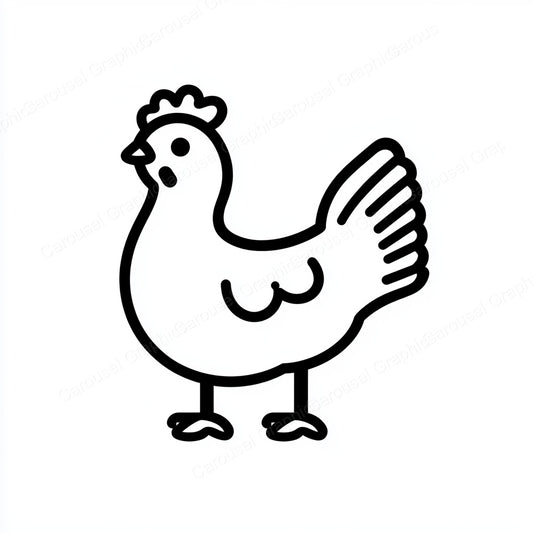 Hen Vector Graphic preview