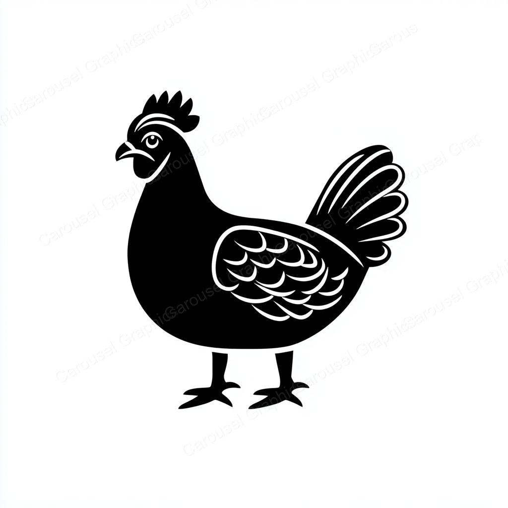 Hen Vector Graphic preview