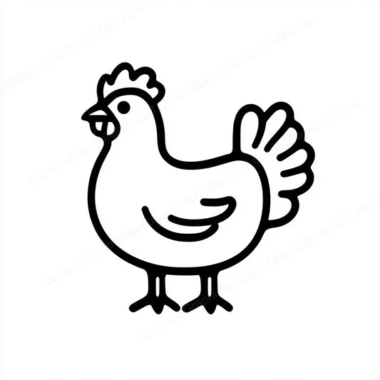 Hen Vector Graphic preview