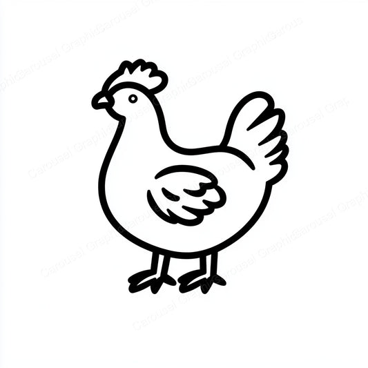 Hen Vector Graphic preview