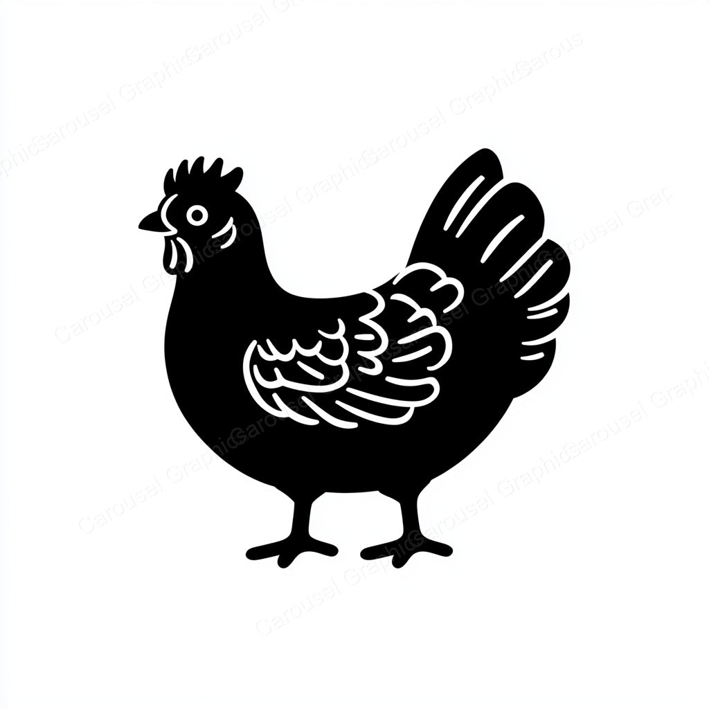 Hen Vector Graphic preview