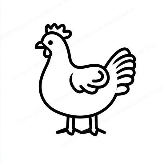 Hen Vector Graphic preview