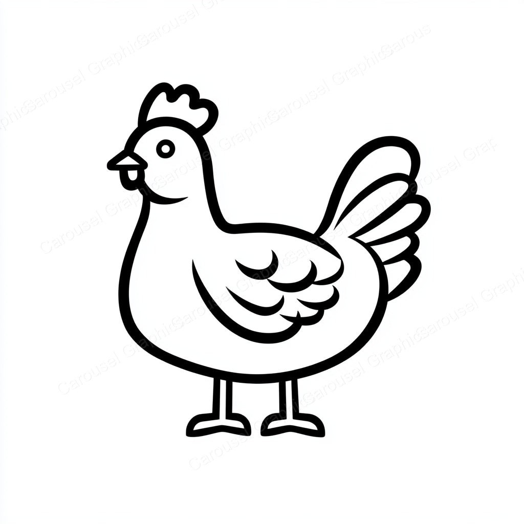 Hen Vector Graphic preview